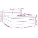 vidaXL Sommier à lattes de lit avec matelas Marron foncé 140x190 cm