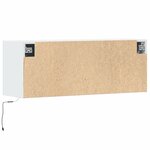 vidaXL Meuble TV mural avec lumières LED blanc 100x31x35 cm