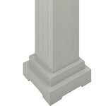 vidaXL Support pilier classique carré pour plantes Gris 17x17x66cm MDF