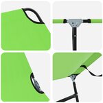 vidaXL Chaise longue pliante 2 Pièces portable verte en tissu Oxford 600D