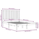 vidaXL Cadre de lit sans matelas blanc 120x190 cm bois massif