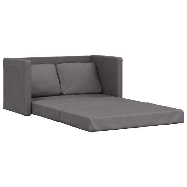 vidaXL Canapé-lit 2 en 1 gris 112x174x55 cm similicuir