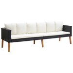 Salon de jardin meuble d'extérieur ensemble de mobilier 3 pièces avec coussins résine tressée noir 02_0016011
