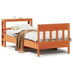 vidaXL Cadre de lit sans matelas cire marron 90x200 cm bois pin massif