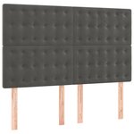 vidaXL Sommier à lattes de lit et matelas Gris foncé 140x190cm Velours