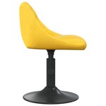 Vidaxl chaises pivotantes à dîner 2 pcs jaune moutarde velours