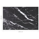 vidaXL Dessus de table noir 100x62 cm 8 mm verre trempé design marbre