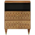 vidaXL Table de chevet 50x33x62 cm bois de manguier massif