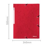 Dossier Avec Fermeture Élastique A4 - Rouge - X 5 - Biella