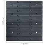 vidaXL Kit de bacs de stockage avec panneaux muraux 96 Pièces Bleu