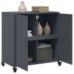 vidaXL Buffet anthracite 68 5x39x72 cm acier laminé à froid