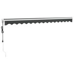 vidaXL Auvent rétractable automatique anthracite 5x3 m