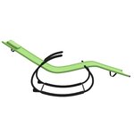 vidaXL Chaise longue à bascule vert acier et textilène