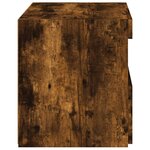 vidaXL Table de chevet avec lumières LED chêne fumé 50x40x45 cm
