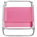 vidaXL Chaises de plage pliables lot de 2 Rose Tissu