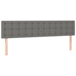 vidaXL Sommier à lattes de lit matelas LED gris foncé 120x190 cm tissu