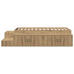 vidaXL Lit de rangement en chêne artisan 80x200 cm