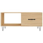 vidaXL Table basse chêne sonoma 90x50x40 cm bois d'ingénierie