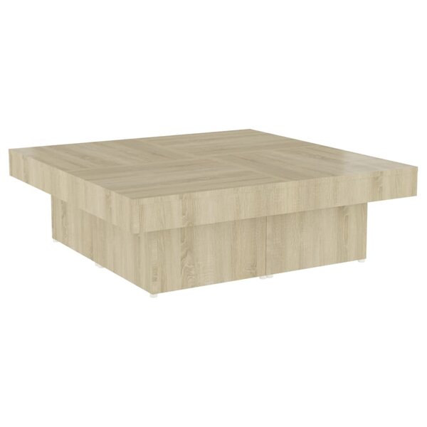 vidaXL Table basse Chêne sonoma 90x90x28 cm Aggloméré