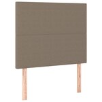 vidaXL Sommier à lattes de lit avec matelas Taupe 80x200 cm Tissu