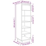 vidaXL Armoire à chaussures marron miel 30x34x105cm bois de pin massif