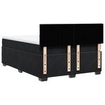 vidaXL Sommier à lattes de lit avec matelas Noir 140x200 cm Velours