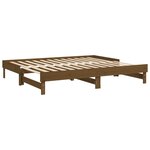 vidaXL Lit coulissant sans matelas marron miel 2x(90x200) cm