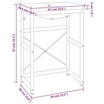vidaXL Cadre de lavabo de salle de bain vasque à encastrer Blanc Fer