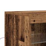 vidaXL Buffet avec lumières LED Bois ancien 181 5 x 37 x 100 cm