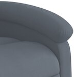 vidaXL Fauteuil inclinable de massage électrique gris foncé velours