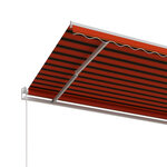 vidaXL Auvent rétractable automatique 600x350 cm Orange et marron