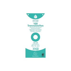 EXACOMPTA Intercalaires Premium, 105 x 240 mm, blanc