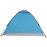 vidaXL Tente de camping à dôme 4 personnes bleu imperméable