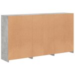 vidaXL Buffet avec lumières LED gris béton 181 5x37x100 cm