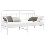 Lit banquette vidaXL Blanc 80x200 cm en Acier