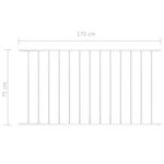 vidaXL Panneau de clôture Acier enduit de poudre 1 7x0 75 m Blanc