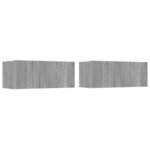 vidaXL Ensemble de meubles TV 4 Pièces Sonoma gris Bois d'ingénierie