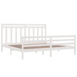 vidaXL Cadre de lit sans matelas blanc 200x200 cm bois massif