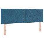 vidaXL Tête de lit Design en Blocs de Diamants Bleu Foncé 140 cm Velours