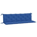 vidaXL Coussins de banc jardin lot de 2 bleu 180x50x7 cm tissu Oxford