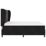 Lit Box Spring vidaXL avec Matelas Noir 200x200 cm Velours