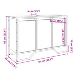 vidaXL Armoire lavabo de salle de bain chêne fumé 91x35x60 cm