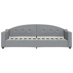 vidaXL Lit de jour avec lit gigogne gris clair 90x190 cm tissu