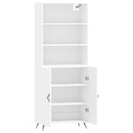 vidaXL Buffet haut Blanc 69 5x34x180 cm Bois d'ingénierie