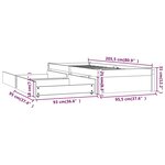 vidaXL Cadre de lit sans matelas avec tiroirs blanc 90x200 cm