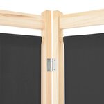 vidaXL Cloison de séparation 6 panneaux Gris 240 x 170 x 4 cm Tissu