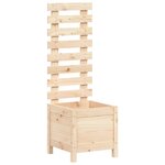 vidaXL Jardinière avec support 39x39 5x114 cm bois de pin massif