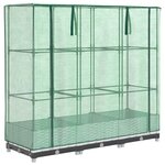 vidaXL Jardinière surélevée avec housse aspect rotin 120x40x123 cm