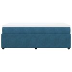 vidaXL Sommier à lattes de lit avec matelas Bleu foncé 90x190 cm