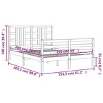 vidaXL Cadre de lit sans matelas blanc bois de pin massif